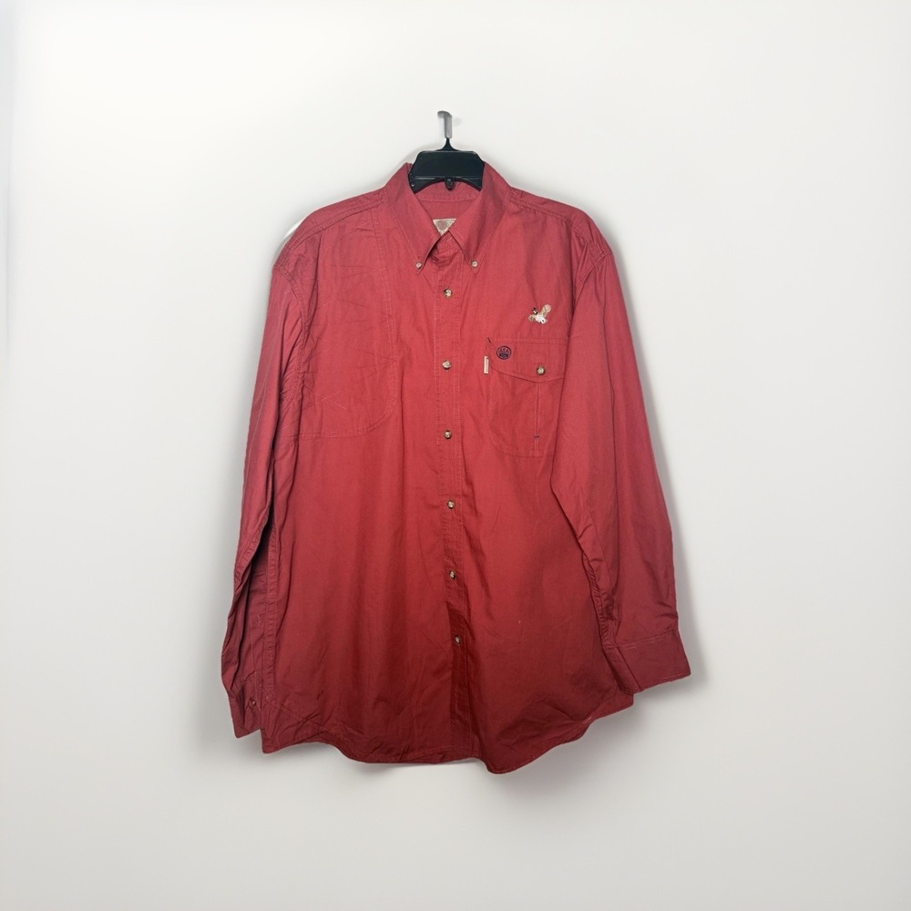 Beretta Shirt Mens Large Red Long Sleeve‎ Hunting Shooting